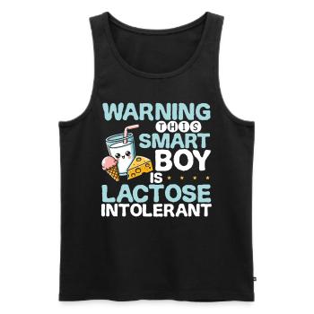 Intolérance au lactose Jeune intolérance au lactose - Débardeur bio Premium Homme - noir - Devant - Michal (187cm)
