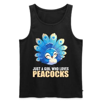 Peacocks Peacock - Men's Premium Organic Tank Top - black - Front - AI Model Male 178 light (178cm)