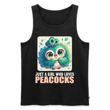 Peacocks Peacock - Men's Premium Organic Tank Top - black - Front - AI Model Male 178 light (178cm)