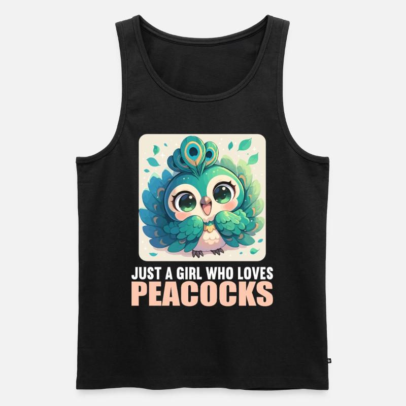 Pfaue Pfau - Männer Premium Bio Tank Top - Schwarz