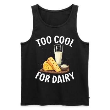 Lactose intolerant Lactose intolerance - Men's Premium Organic Tank Top - black - Front - AI Model Male 178 light (178cm)
