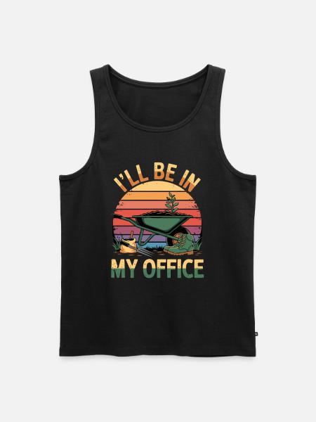 I'll Be In My Office - Männer Premium Bio Tank Top - Schwarz