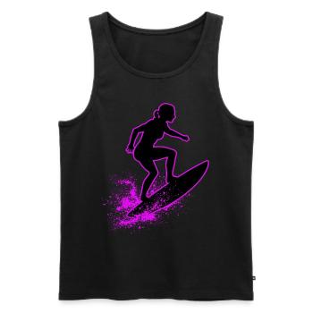 Surfeur élégant Surfer Surfer - Débardeur bio Premium Homme - noir - Devant - Michal (187cm)