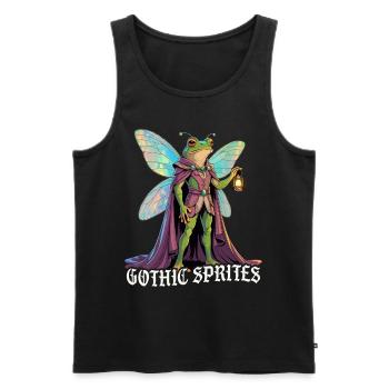 Fairycore Fee Gotisch - Männer Premium Bio Tank Top - Schwarz - Vorne - AI Model Male 178 light (178cm)