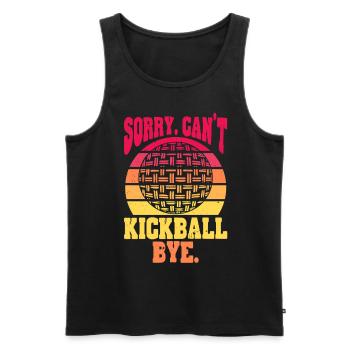 Joueurs de kickball - Débardeur bio Premium Homme - noir - Devant - Michal (187cm)