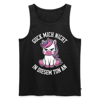 Don't look at me in that tone - Men's Premium Organic Tank Top - black - Front - AI Model Male 178 light (178cm)