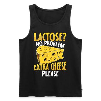 Lactose tolerant Milk lovers Cheese lovers - Men's Premium Organic Tank Top - black - Front - AI Model Male 178 light (178cm)