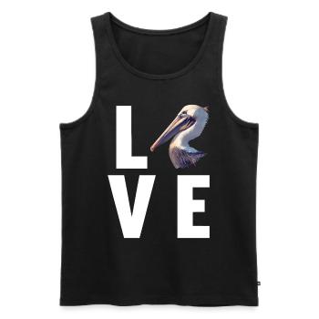 Pelikane Pelikan - Männer Premium Bio Tank Top - Schwarz - Vorne - Michal (187cm)