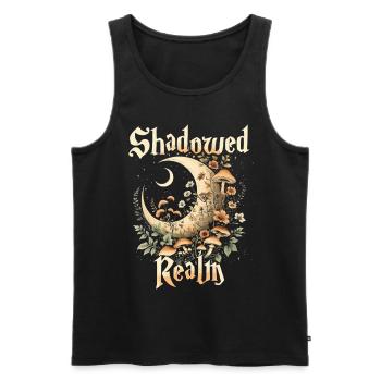Fairycore Fee Gotisch Shadowed Reality - Männer Premium Bio Tank Top - Schwarz - Vorne - AI Model Male 178 light (178cm)