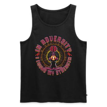 Schlaganfall In Adversity I Found My Strength - Männer Premium Bio Tank Top - Schwarz - Vorne - AI Model Male 178 light (178cm)