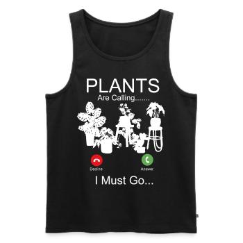 Plant Lover Gardening Monstera - Männer Premium Bio Tank Top - Schwarz - Vorne - Michal (187cm)