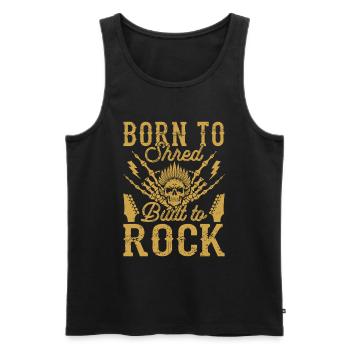 Rock And Roll - Men's Premium Organic Tank Top - black - Front - AI Model Male 178 light (178cm)