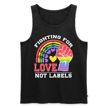 Fighting For Love Inspiring LGBTQ Relationship - Männer Premium Bio Tank Top - Schwarz - Vorne - AI Model Male 178 light (178cm)