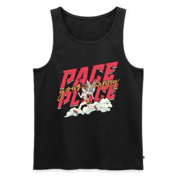 Marathon Marathons Coureurs Running - Débardeur bio Premium Homme - noir - Devant - AI Model Male 178 light (178cm)