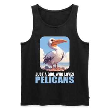 Pelikane Pelikan - Männer Premium Bio Tank Top - Schwarz - Vorne - Michal (187cm)
