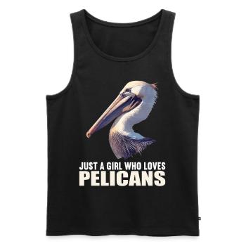 Pelikane Pelikan - Männer Premium Bio Tank Top - Schwarz - Vorne - Michal (187cm)