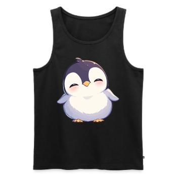 Penguins Penguin - Men's Premium Organic Tank Top - black - Front - Michal (187cm)