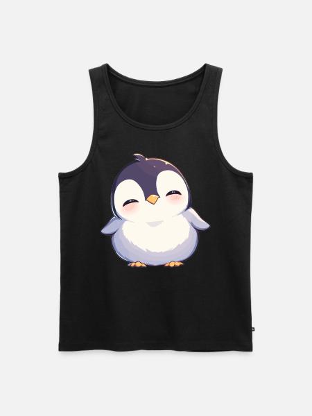 Pinguine Pinguin - Männer Premium Bio Tank Top - Schwarz