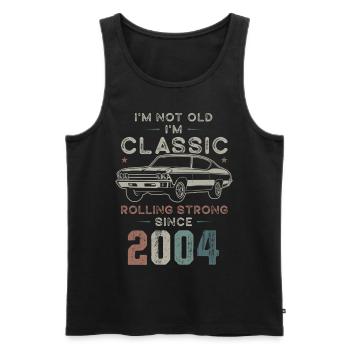 Geboren 2004 Geburtstag Oldtimer - Männer Premium Bio Tank Top - Schwarz - Vorne - Michal (187cm)
