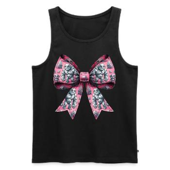 Coquette Bow Golem Pattern Jewish Folklore Jew - Men's Premium Organic Tank Top - black - Front - AI Model Male 178 light (178cm)