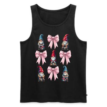Coquette Bogen Gnom St. Patricks Day Kobold - Männer Premium Bio Tank Top - Schwarz - Vorne - Michal (187cm)