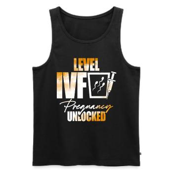 Infertility Level IVF Pregnancy Unlocked - Men's Premium Organic Tank Top - black - Front - AI Model Male 178 light (178cm)