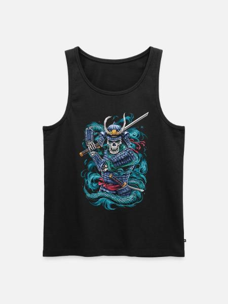 Ghostly Samurai Warrior - Men's Premium Organic Tank Top - black