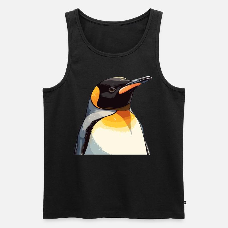 Pinguine Pinguin - Männer Premium Bio Tank Top - Schwarz