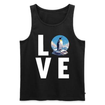 Penguins Penguin - Men's Premium Organic Tank Top - black - Front - Michal (187cm)
