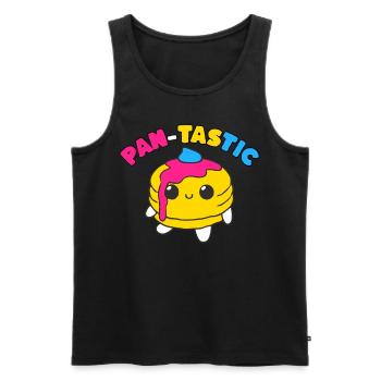 Pan-Tastic Cute Pancake LGBTQ Pansexual Pride Mont - Men's Premium Organic Tank Top - black - Front - AI Model Male 178 light (178cm)