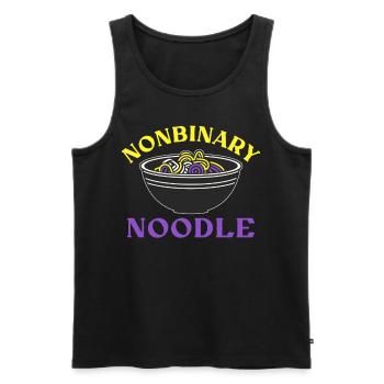 Nonbinary Noodle Ramen Lover Funny LGBTQ Ally Prid - Männer Premium Bio Tank Top - Schwarz - Vorne - AI Model Male 178 light (178cm)