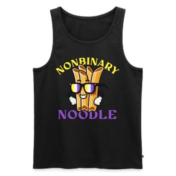 Nonbinary Noodle Penne Pasta Lover Funny LGBTQ - Männer Premium Bio Tank Top - Schwarz - Vorne - AI Model Male 178 light (178cm)