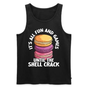 Macaron Bäcker Konditor Macaron-Liebhaber - Männer Premium Bio Tank Top - Schwarz - Vorne - Michal (187cm)