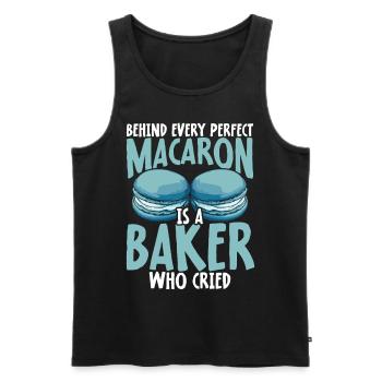 Macaron Bäcker Konditor Macaron-Liebhaber - Männer Premium Bio Tank Top - Schwarz - Vorne - Michal (187cm)