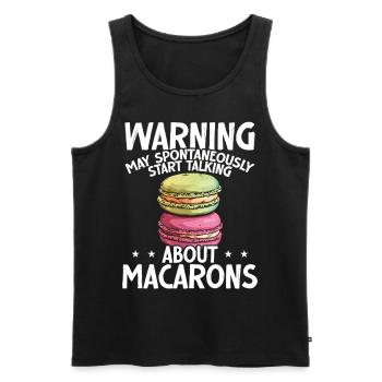 Macaron Bäcker Konditor Macaron-Liebhaber - Männer Premium Bio Tank Top - Schwarz - Vorne - Michal (187cm)