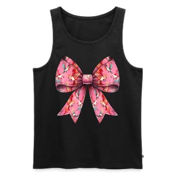 Coquette Bow Phoenix Muster Mythical Eagle Mädchen - Männer Premium Bio Tank Top - Schwarz - Vorne - Michal (187cm)