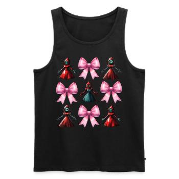Coquette Bow Flatwoods Monster Cryptid - Men's Premium Organic Tank Top - black - Front - AI Model Male 178 light (178cm)