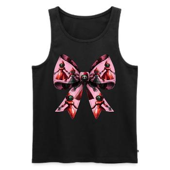Coquette Bow Flatwoods Monster Cryptid - Men's Premium Organic Tank Top - black - Front - AI Model Male 178 light (178cm)