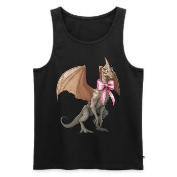 Coquettish Bow Van Meter Visitor Cryptid - Men's Premium Organic Tank Top - black - Front - AI Model Male 178 light (178cm)