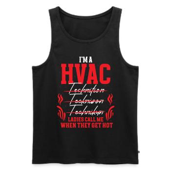 Air Conditioning Technician HVAC Installer - Men's Premium Organic Tank Top - black - Front - AI Model Male 178 light (178cm)