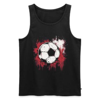 Red Splash of Color Soccer - Sports d’équipe cool - Débardeur bio Premium Homme - noir - Devant - Michal (187cm)