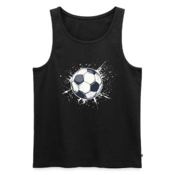 Urban Football Style - Classic Ball - Men's Premium Organic Tank Top - black - Front - Michal (187cm)