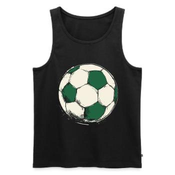 Green football for teams and clubs - Men's Premium Organic Tank Top - black - Front - Michal (187cm)