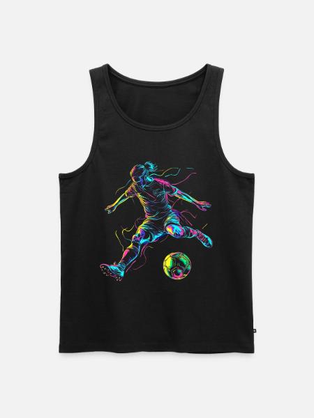 Colour explosion footballer - dynamic design - Men's Premium Organic Tank Top - black