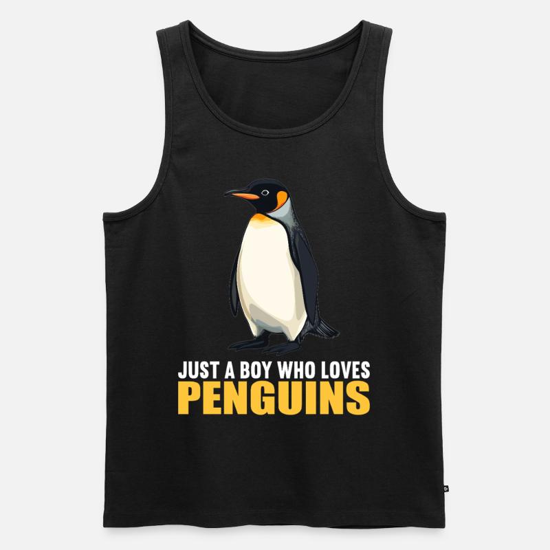 Pinguine Pinguin - Männer Premium Bio Tank Top - Schwarz