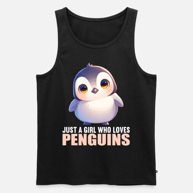 Pinguine Pinguin - Männer Premium Bio Tank Top - Schwarz