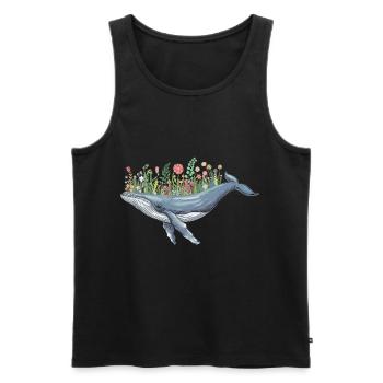 Wunderschöner Wal Mit Blumenmotiv Für - Männer Premium Bio Tank Top - Schwarz - Vorne - AI Model Male 178 light (178cm)