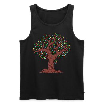 Autism Tree - Men's Premium Organic Tank Top - black - Front - Michal (187cm)