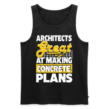 Architect - Men's Premium Organic Tank Top - black - Front - AI Model Male 178 light (178cm)