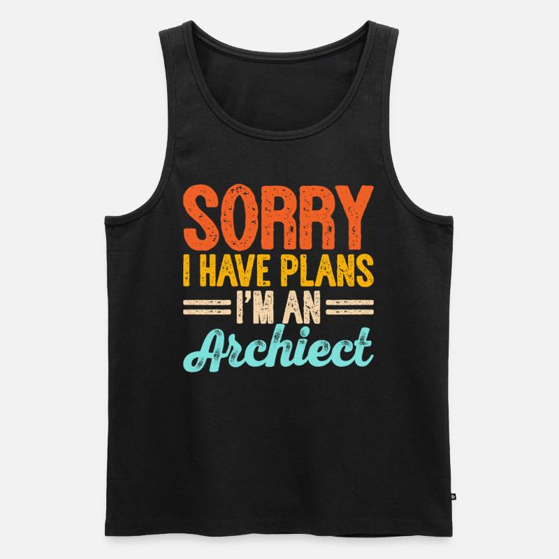 Architekt - Männer Premium Bio Tank Top - Schwarz